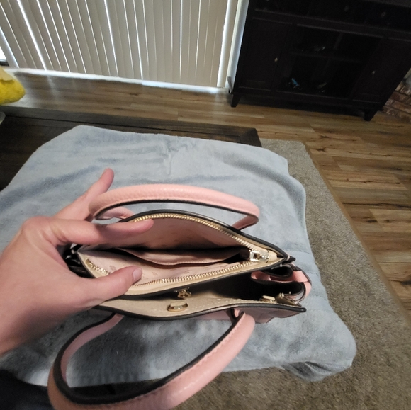 Kate Spade Knott Medium Satchel with Crossbody Strap Pink VGUC - Picture 11 of 11